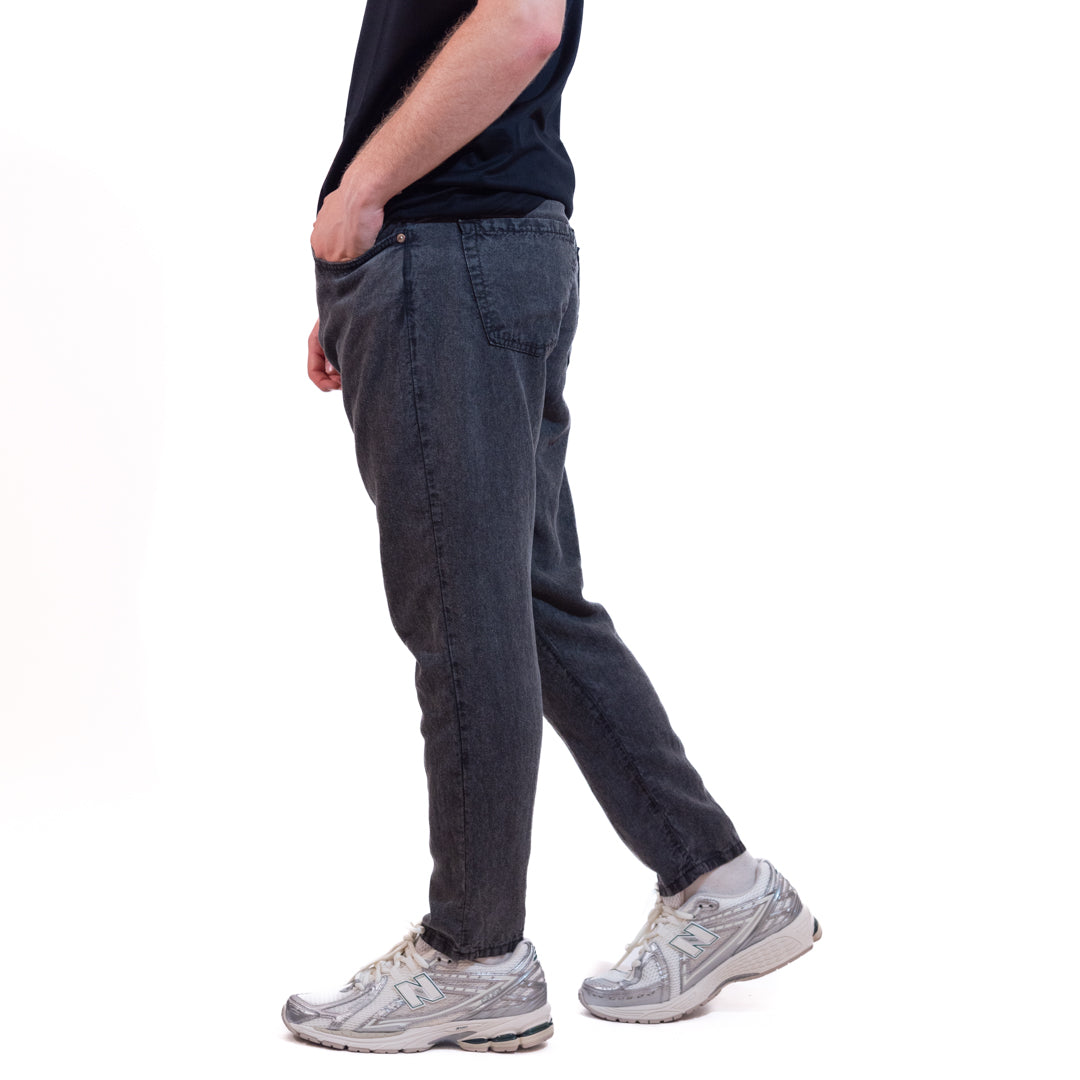 Pantalone Berna Misto Lino Nero