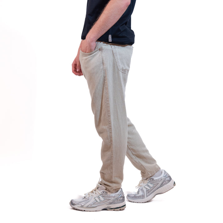 Berna Pantalone Misto Lino Beige