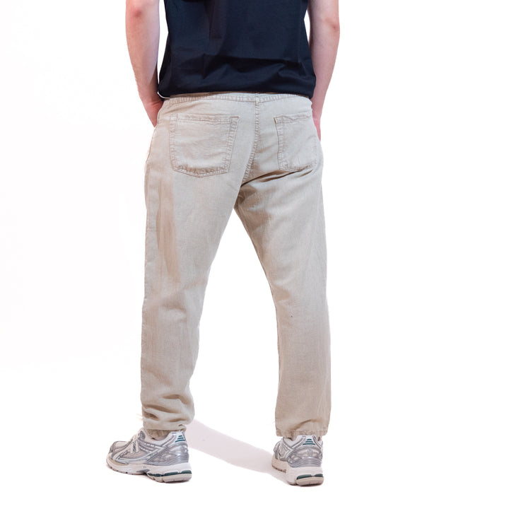 Berna Pantalone Misto Lino Beige