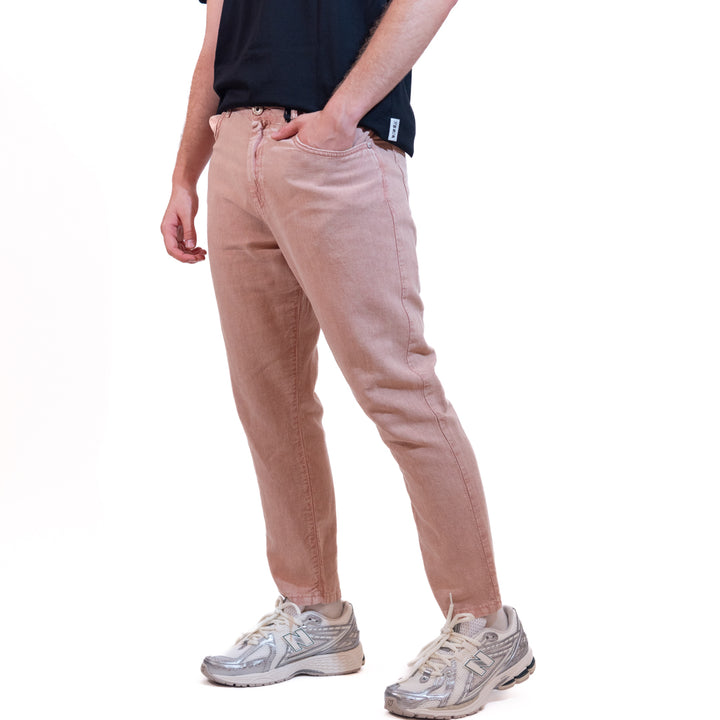 Berna Pantalone Misto Lino Dusty Pink