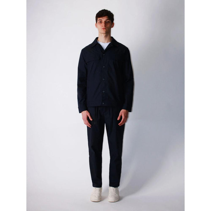 Berna Overshirt Strutturato Uomo Blu