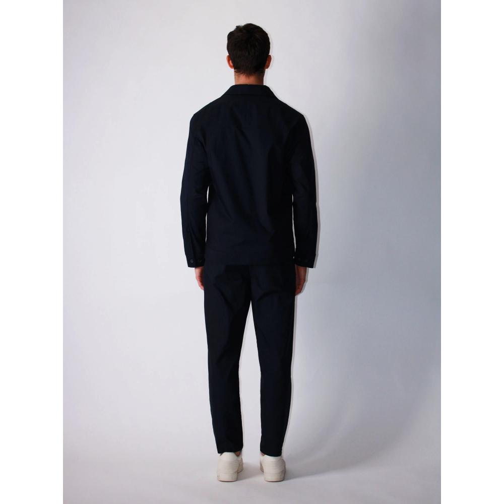 Berna Overshirt Strutturato Uomo Blu