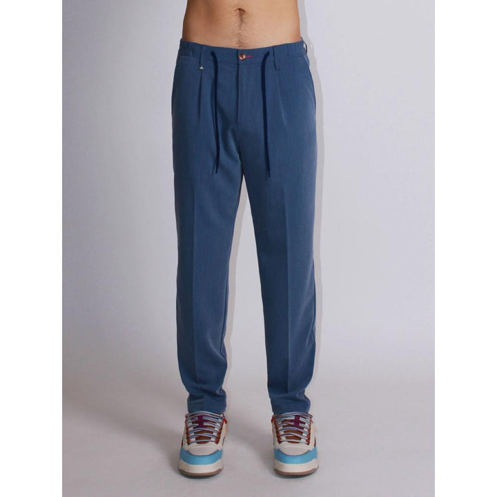 Berna Pantalaccio Cropped Pinces e Coulisse Uomo Denim