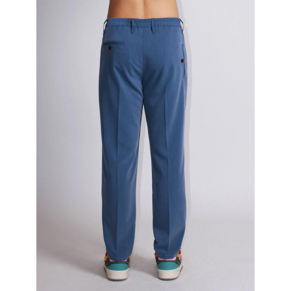 Berna Pantalaccio Cropped Pinces e Coulisse Uomo Denim