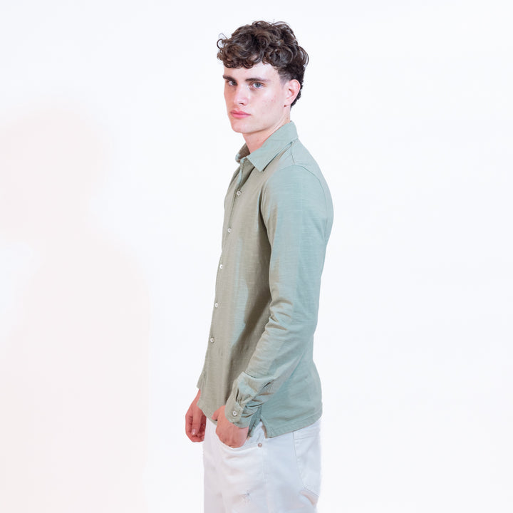 Bl'ker Camicia Fiammata Uomo Sage