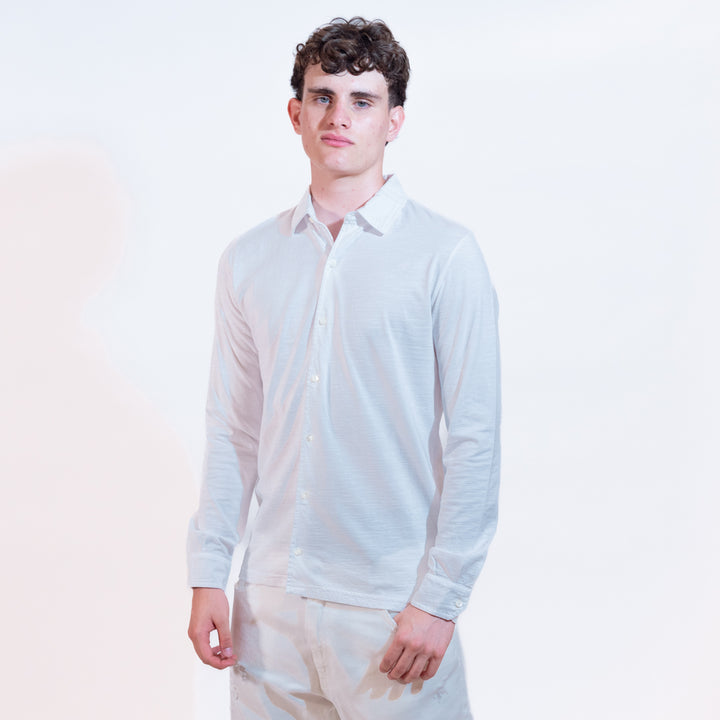 Bl'ker Camicia Fiammata Uomo White