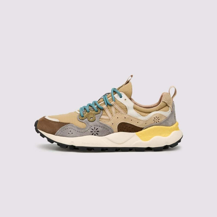 Flower Mountain Yamano 3 Man Sneakers Suede e Tessuto Tecnico Uomo Marrone-Grigio