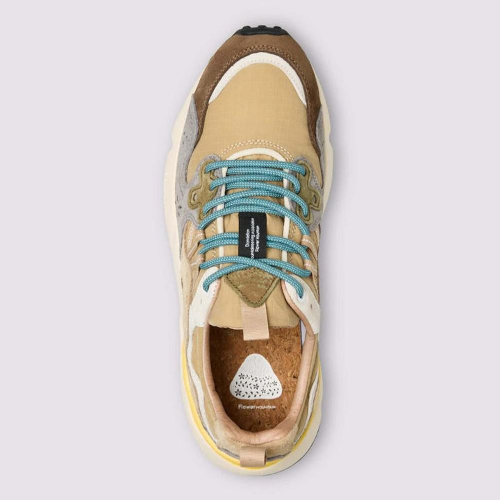 Flower Mountain Yamano 3 Man Sneakers Suede e Tessuto Tecnico Uomo Marrone-Grigio