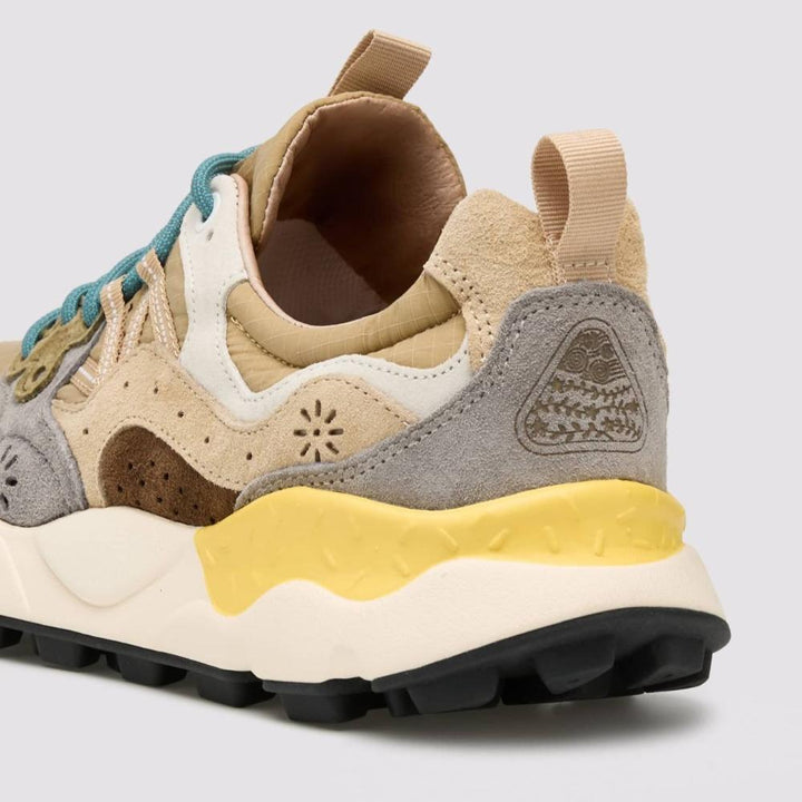Flower Mountain Yamano 3 Man Sneakers Suede e Tessuto Tecnico Uomo Marrone-Grigio