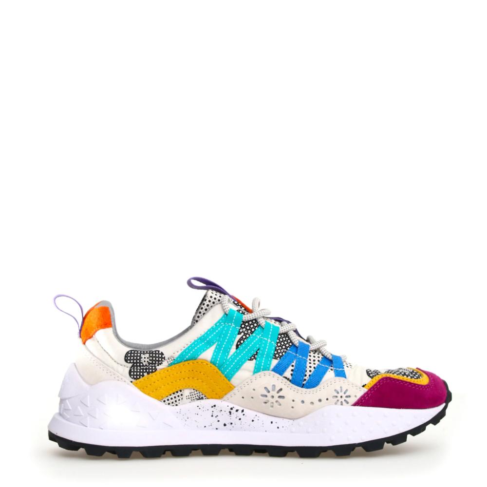 Flower Mountain Washi Woman Sneakers Suede Fuchsia-White-Zucca