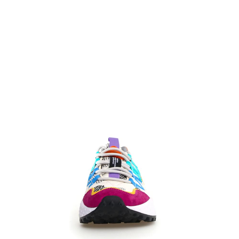 Flower Mountain Washi Woman Sneakers Suede Fuchsia-White-Zucca
