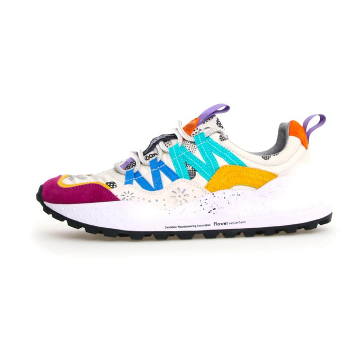 Flower Mountain Washi Woman Sneakers Suede Fuchsia-White-Zucca