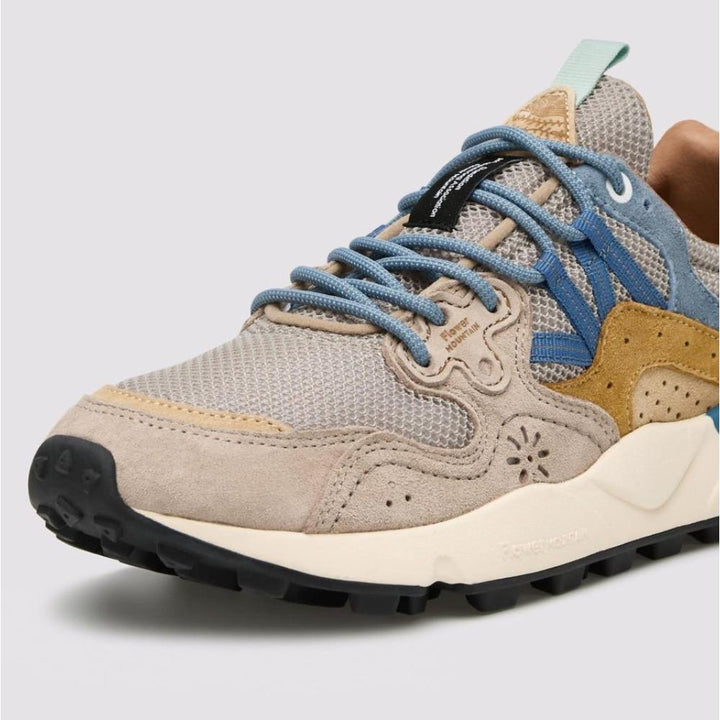 Flower Mountain Yamano 3 Man Sneakers in Suede Beige-Grigio