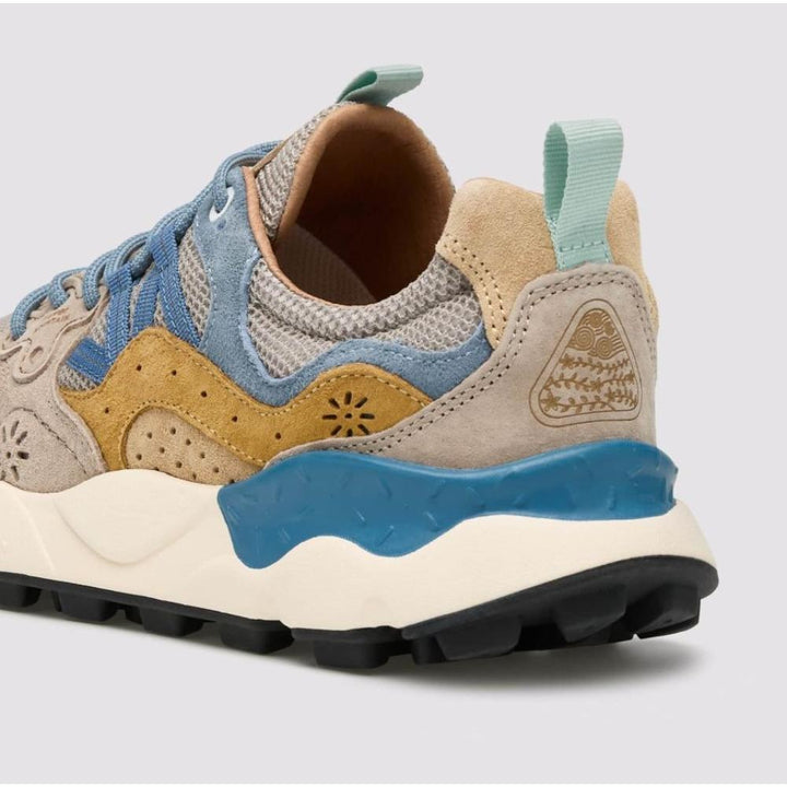 Flower Mountain Yamano 3 Man Sneakers in Suede Beige-Grigio