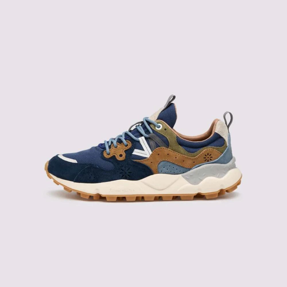 Flower Mountain Yamano 3 Suede Canvas Sneaker Uomo Navy Blue