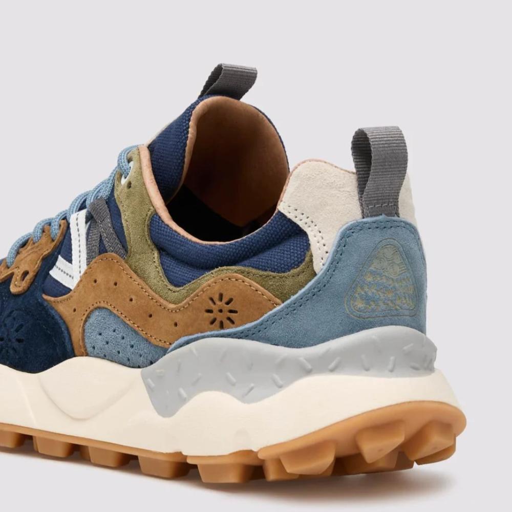 Flower Mountain Yamano 3 Suede Canvas Sneaker Uomo Navy Blue