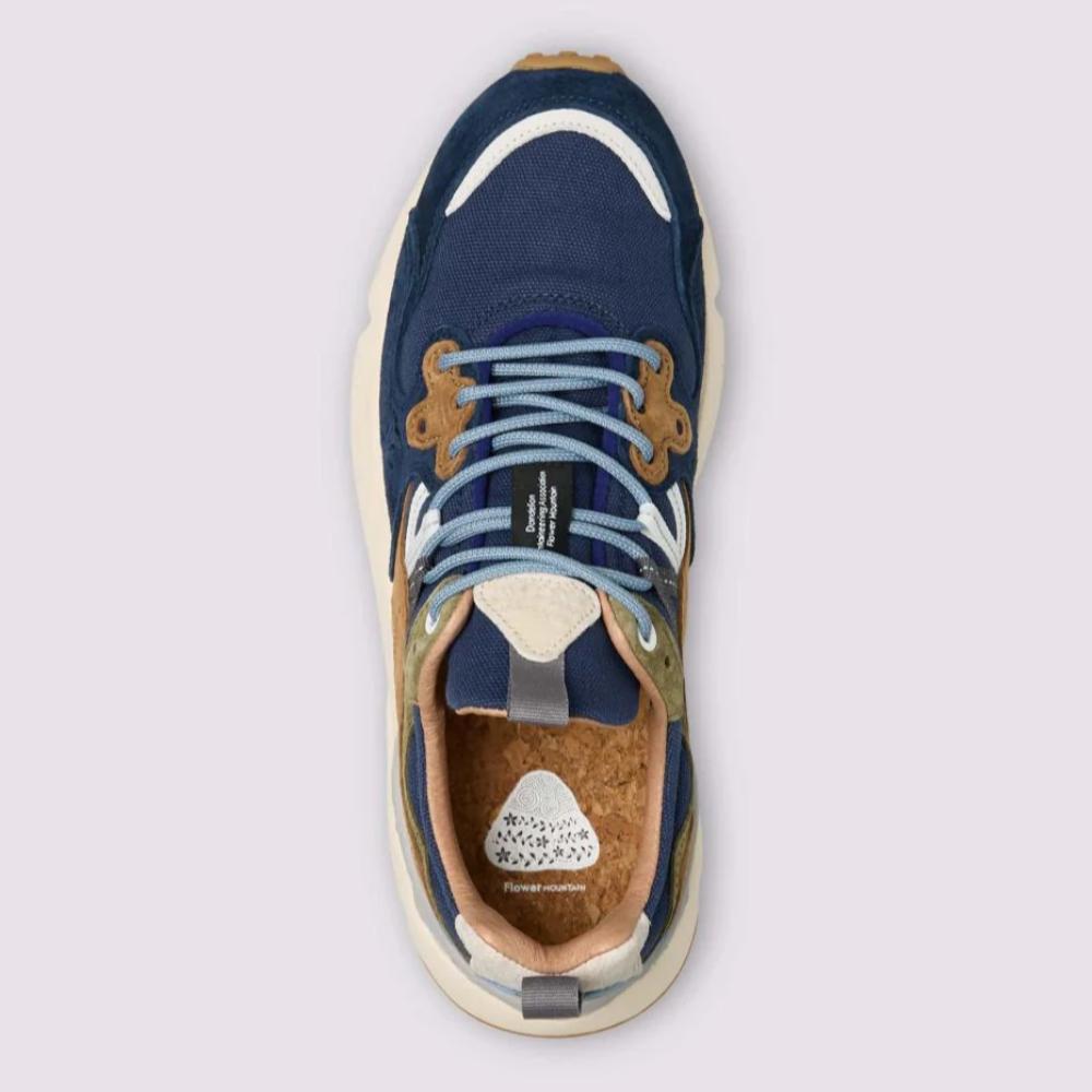 Flower Mountain Yamano 3 Suede Canvas Sneaker Uomo Navy Blue