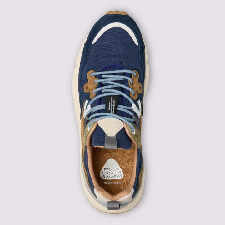 Flower Mountain Yamano 3 Suede Canvas Sneaker Uomo Navy Blue