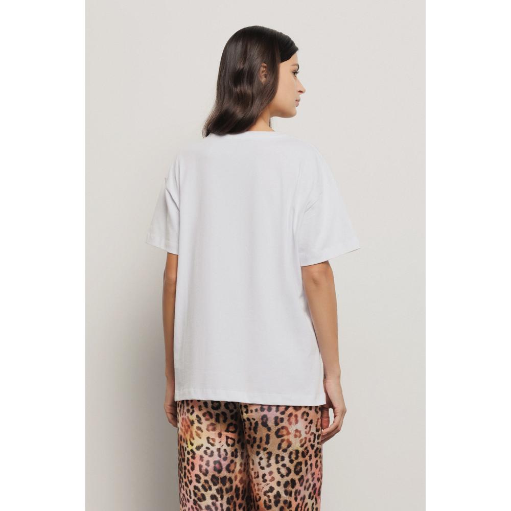 Gaëlle Paris Jersey T-shirt Bianco