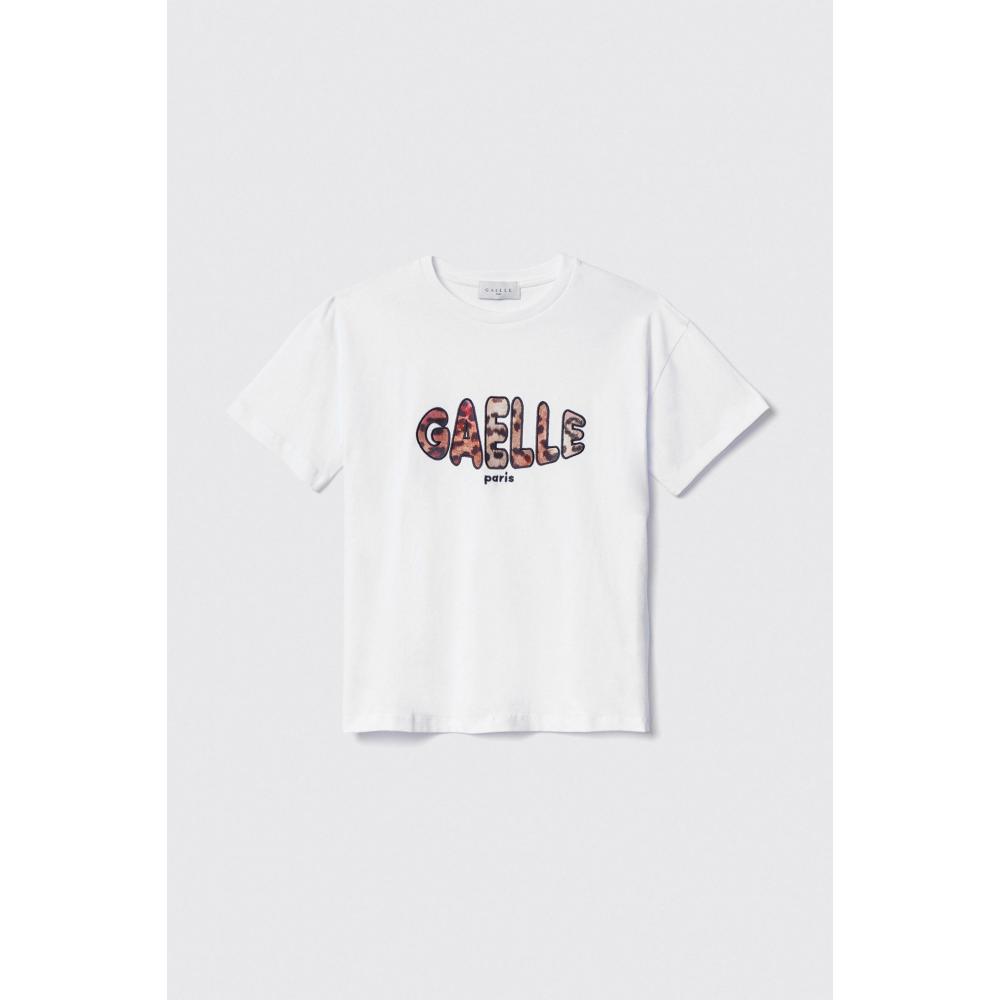 Gaëlle Paris Jersey T-shirt Bianco