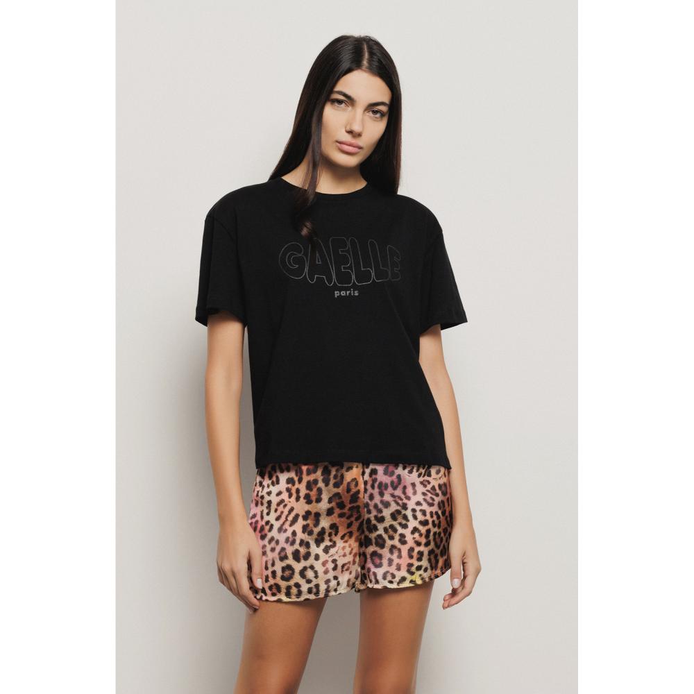 Gaëlle Paris T-shirt Jersey Paricollo Nero