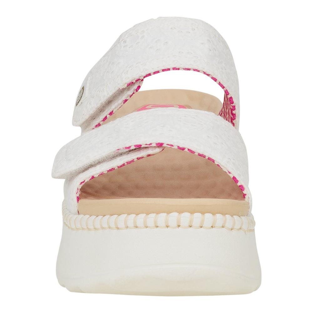 Hey dude Hey Dude Delray Slide Eyelet Donna White 43203 Hey dude Hey Dude Delray Slide Eyelet Donna White 43203
