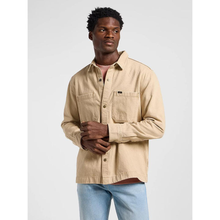 Lee 2 Pocket Overshirt Uomo Cappucino