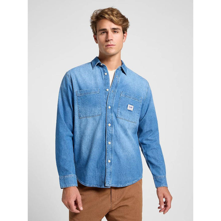 Lee Workwear Shirt 2.0 Uomo Mid Denim
