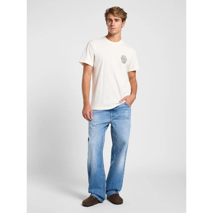 Lee Short Sleeve Relaxed T-shirt Tee Uomo Ecru