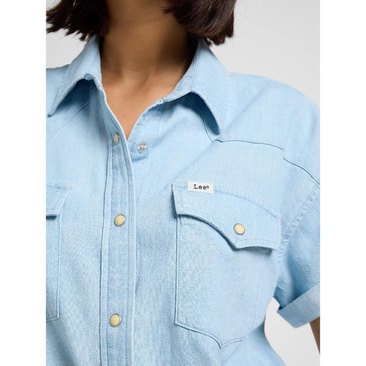Lee Crop Tied Western Shirt Donna Light Mood