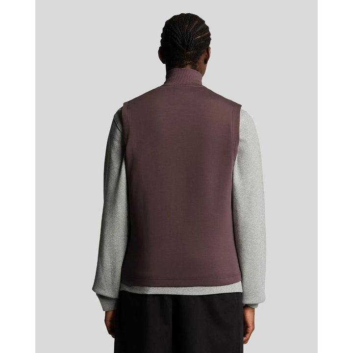 Lyle & Scott Tonal Hybrid Gilet Uomo Plum Truffle