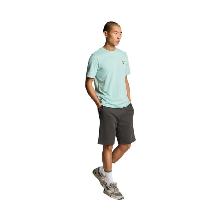 Lyle & Scott Bermuda in Felpa Superfine Sweatshort Uomo Gunmetal