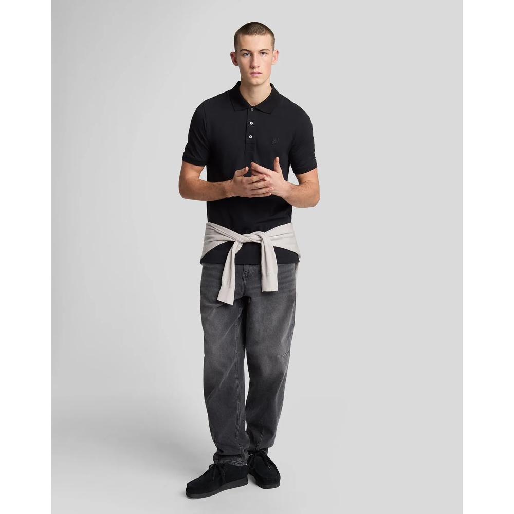 Lyle & Scott Superfine Polo Shirt Uomo Jet Black