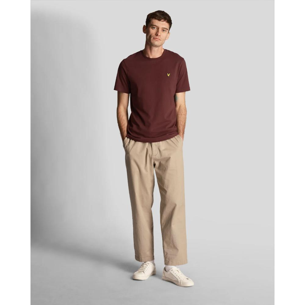Lyle & Scoot Plain T-Shirt Uomo Burgundy