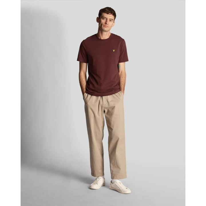 Lyle & Scoot Plain T-Shirt Uomo Burgundy
