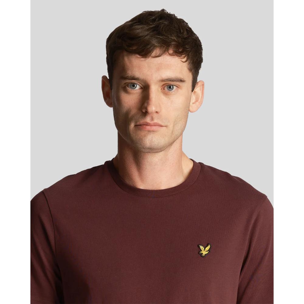 Lyle & Scoot Plain T-Shirt Uomo Burgundy