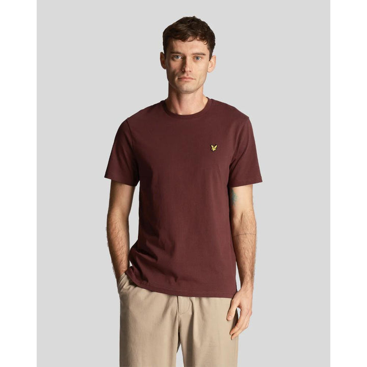 Lyle & Scoot Plain T-Shirt Uomo Burgundy