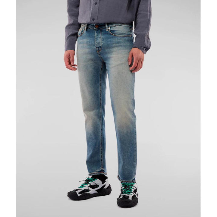 Refrigiwear Century Denim Uomo Light Blue Con Trattamento Heavy-Wash