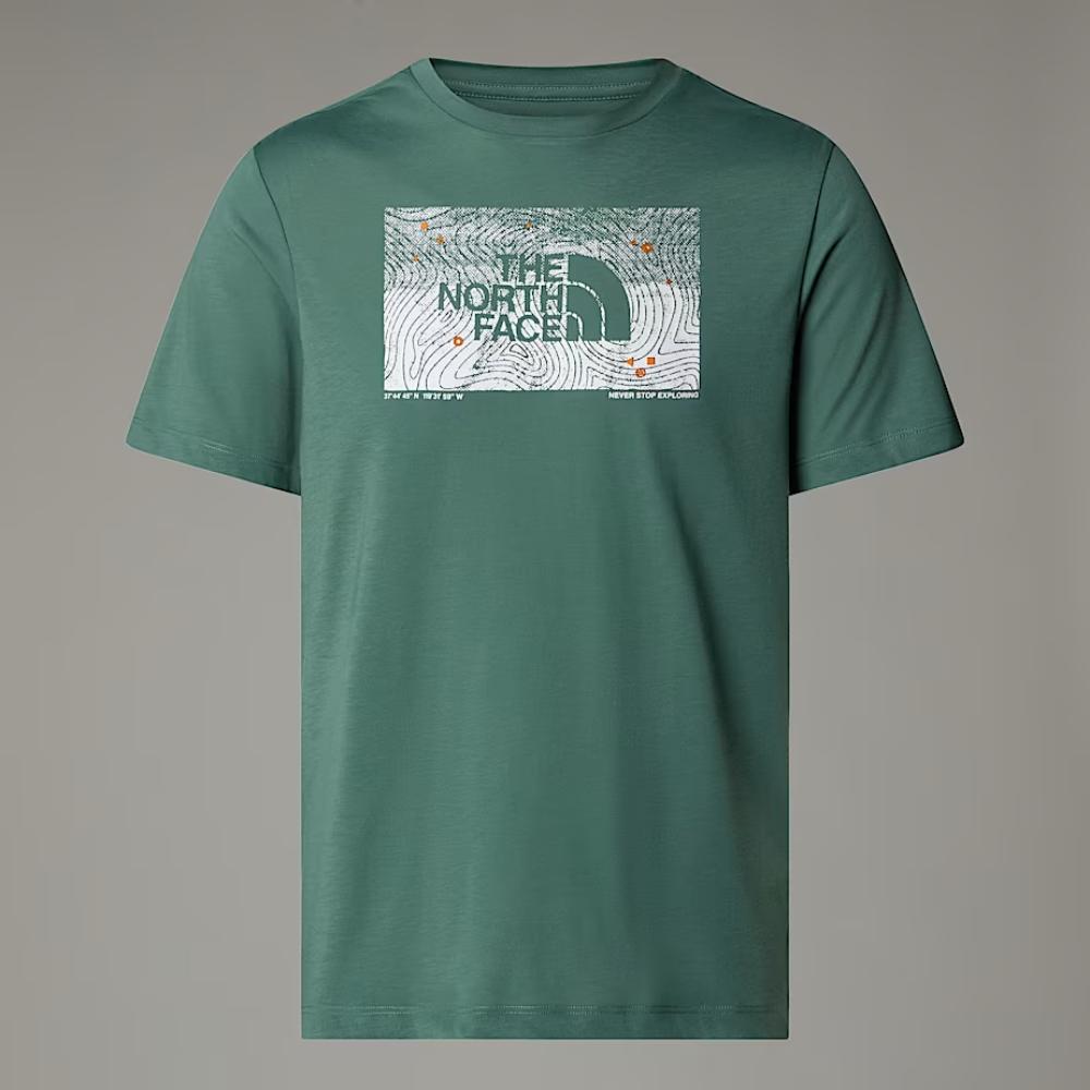 The North Face T-shirt Foundation Abstract Uomo Duck Green