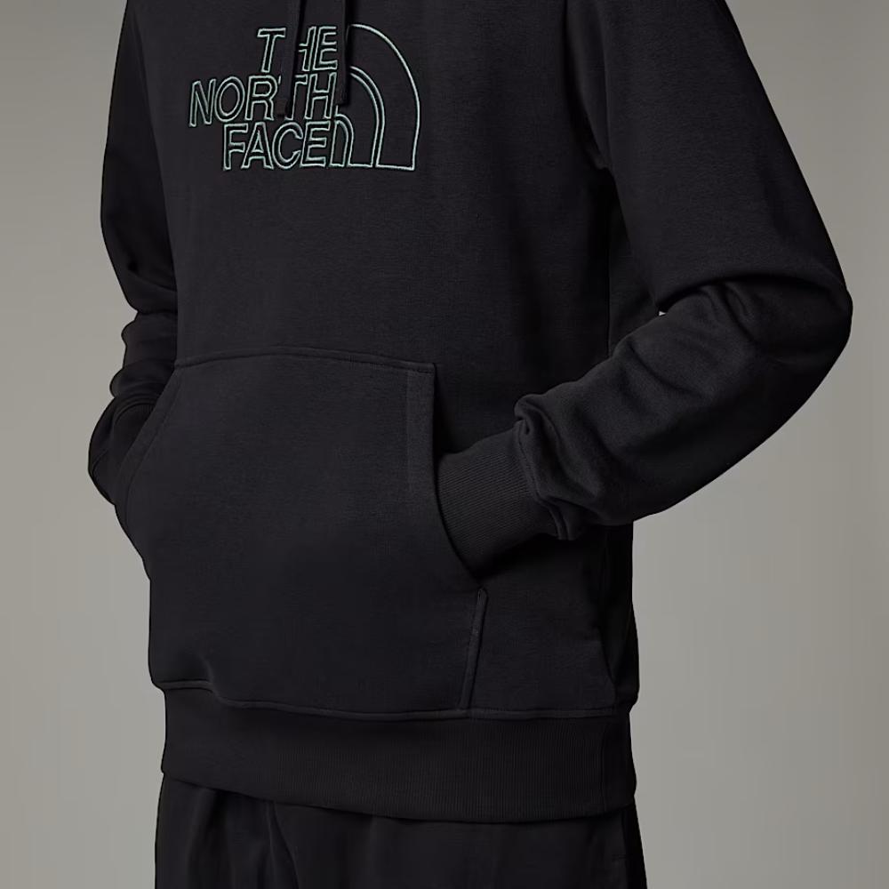 The North Face Felpa Con Cappuccio Drew Peak Light Uomo Black-Duck Green