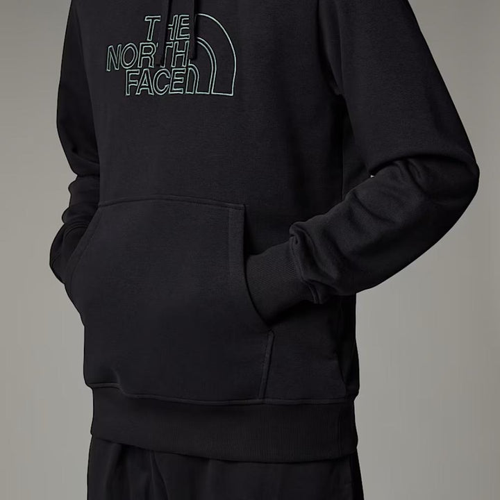 The North Face Felpa Con Cappuccio Drew Peak Light Uomo Black-Duck Green
