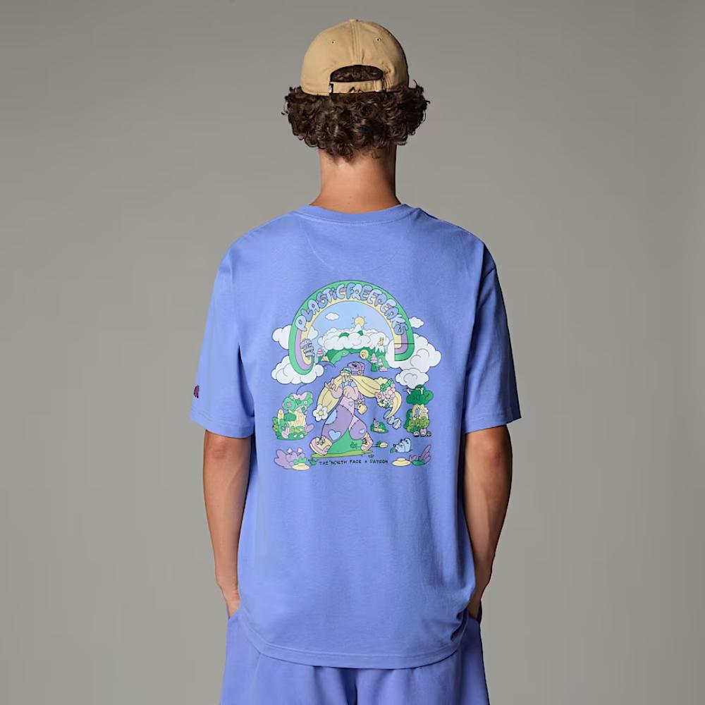 The North Face T-shirt Clean Trails Oversized Unisex Uomo Virtual Blue