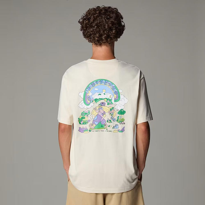The North Face T-shirt Clean Trails Oversized Unisex Uomo White Dune