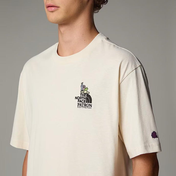 The North Face T-shirt Clean Trails Oversized Unisex Uomo White Dune