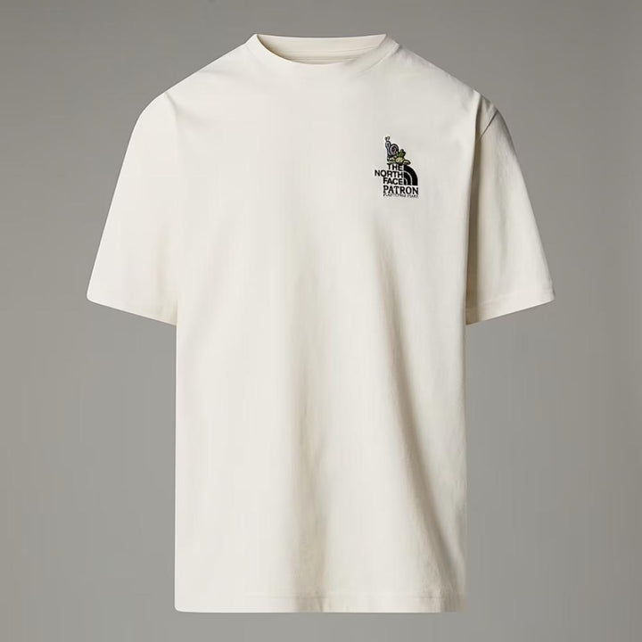 The North Face T-shirt Clean Trails Oversized Unisex Uomo White Dune