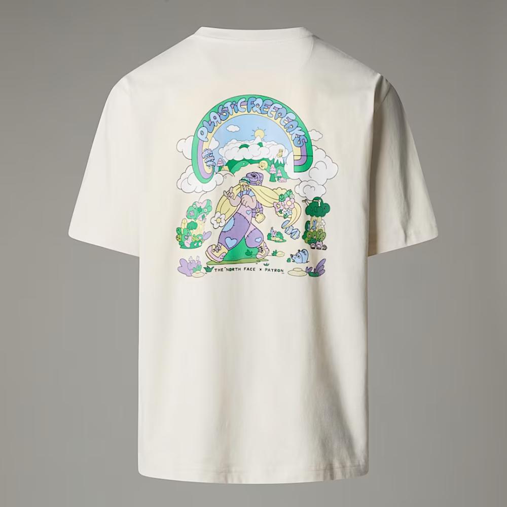 The North Face T-shirt Clean Trails Oversized Unisex Uomo White Dune