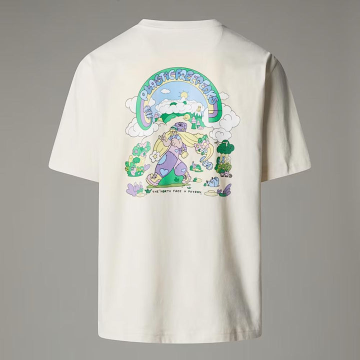 The North Face T-shirt Clean Trails Oversized Unisex Uomo White Dune