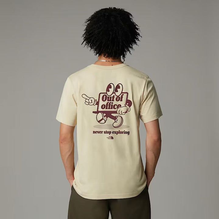 The North Face T-shirt Con Logo Cartoon Rilassata Uomo Gravel