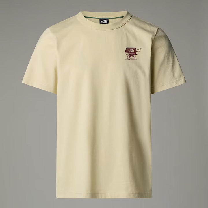 The North Face T-shirt Con Logo Cartoon Rilassata Uomo Gravel