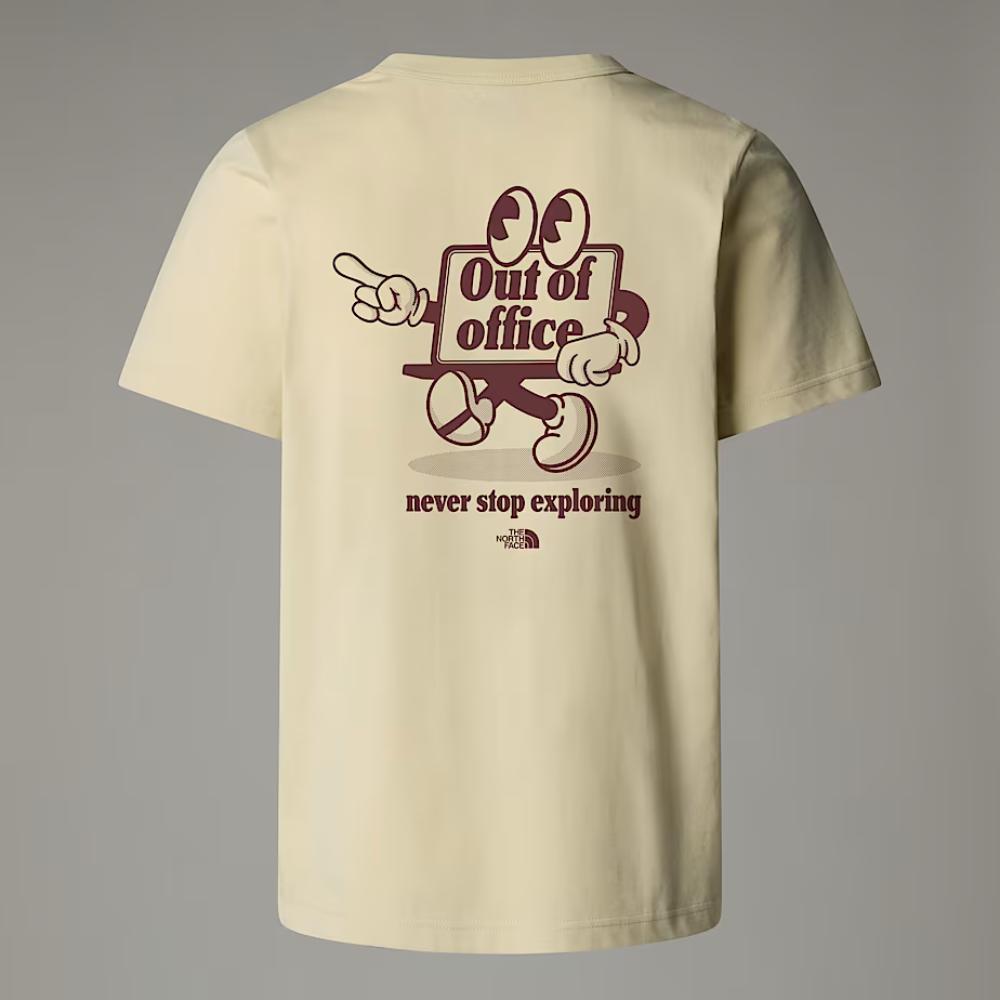 The North Face T-shirt Con Logo Cartoon Rilassata Uomo Gravel